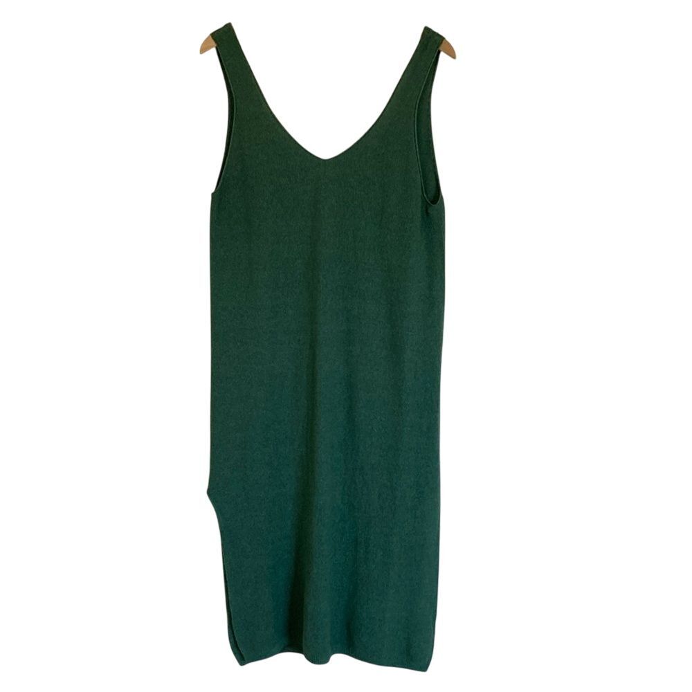 Amenah‎ Boutique Sleeveless Midi Tank Dress Womens Size L Green